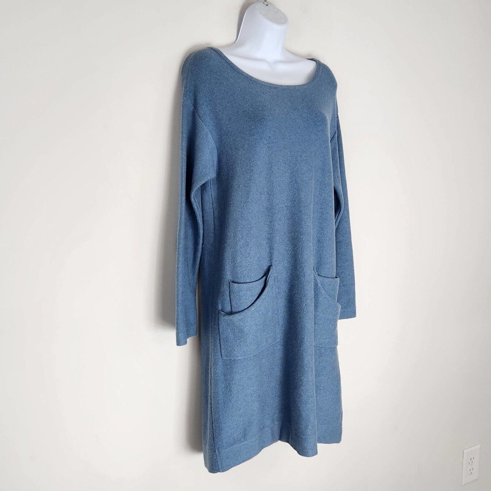 J. Jill Knit Sweater Dress Knee Length Cotton Blend Cashmere Women's Size S - Picture 2 of 13